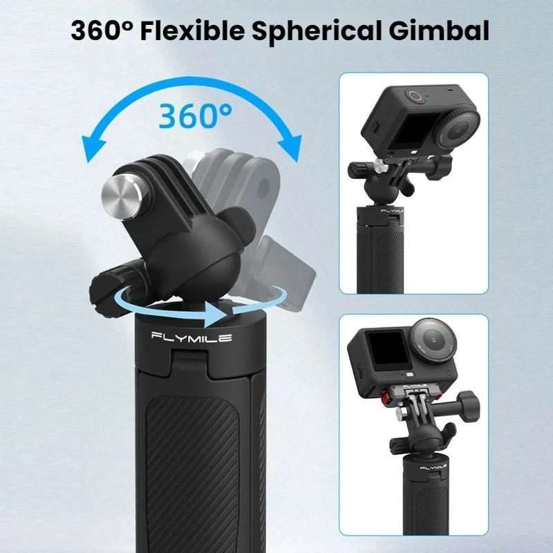 Flymile For DJI / GoPro / Insta360 Selfie Sticks Extension Tripods(Two-prong Version)