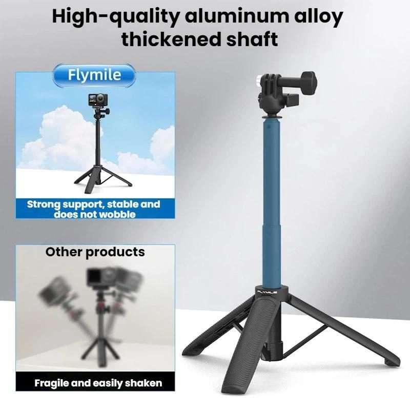 Flymile For DJI / GoPro / Insta360 Selfie Sticks Extension Tripods(Two-prong Version)