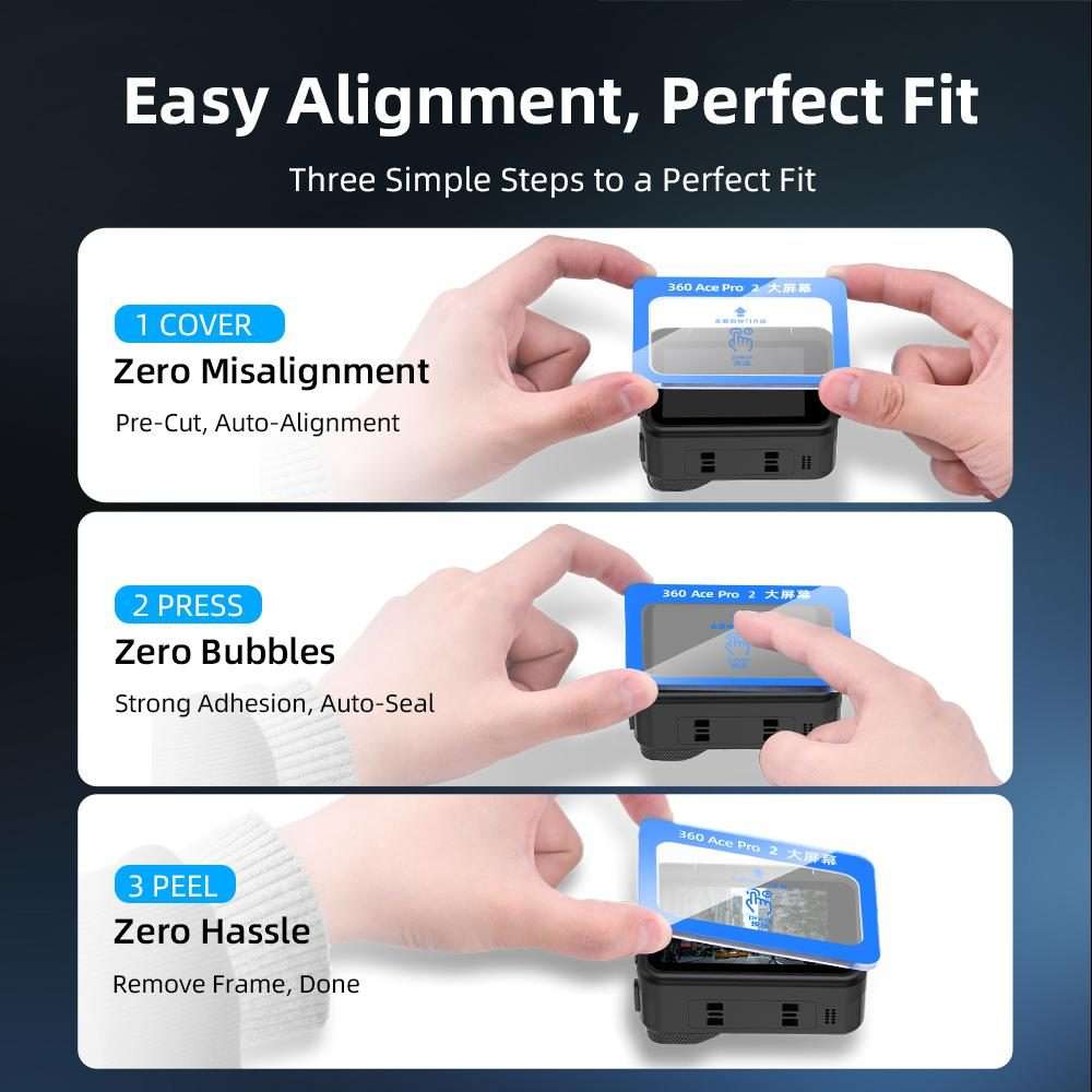 For Insta360 Ace Pro 2 Flymile Tempered Glass Screen Protector(1set)