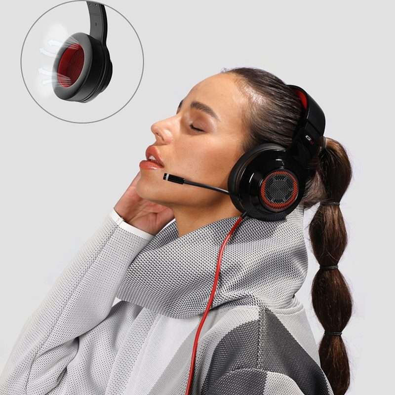 Edifier HECATE G4 Gaming Headeadphone Desktop Computer Listening Discrimination 7. ... (Black Red)