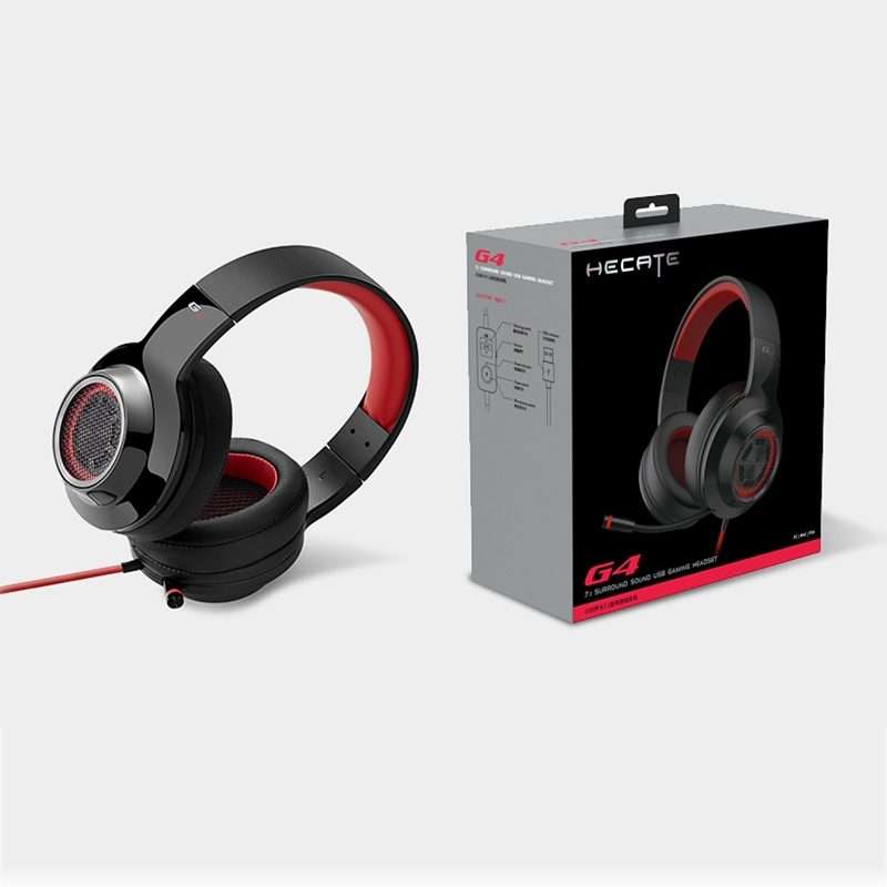 Edifier HECATE G4 Gaming Headeadphone Desktop Computer Listening Discrimination 7. ... (Black Red)
