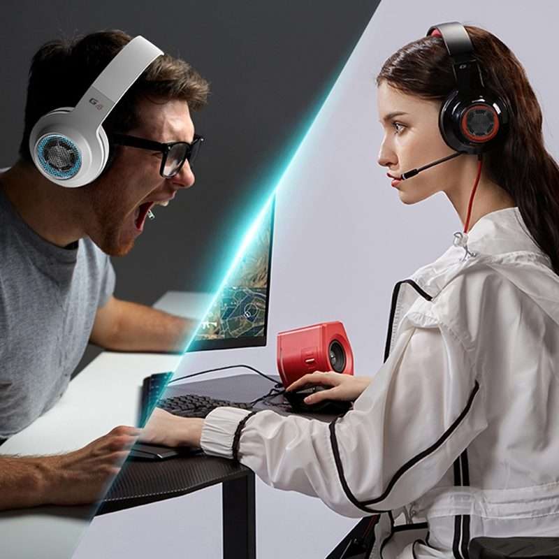 Edifier HECATE G4 Gaming Headeadphone Desktop Computer Listening Discrimination 7. ... (Black Red)