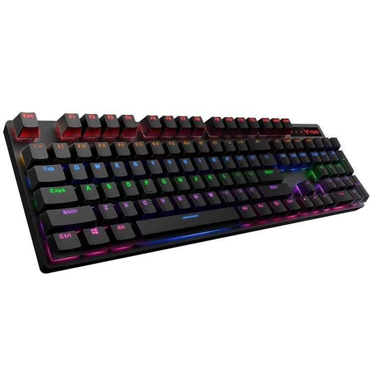 Rapoo V500 PRO Mixed Light 104 Keys Desktop Laptop Computer Game Esports Office Ho ... (Tea Shaft)