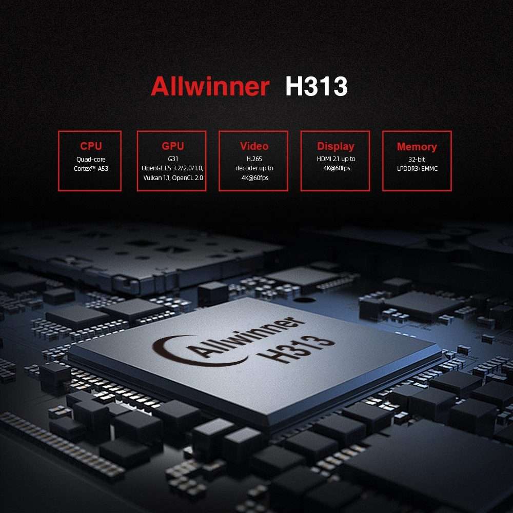 X96 S400 Android 10.0 Mini TV Stick, Allwinner H313 Quad Core ARM Cortex A53, 1GB + 8GB, Support W