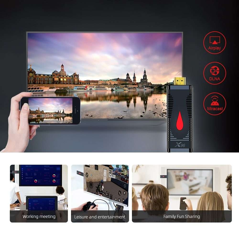 X96 S400 Android 10.0 Mini TV Stick, Allwinner H313 Quad Core ARM Cortex A53, 1GB + 8GB, Support W