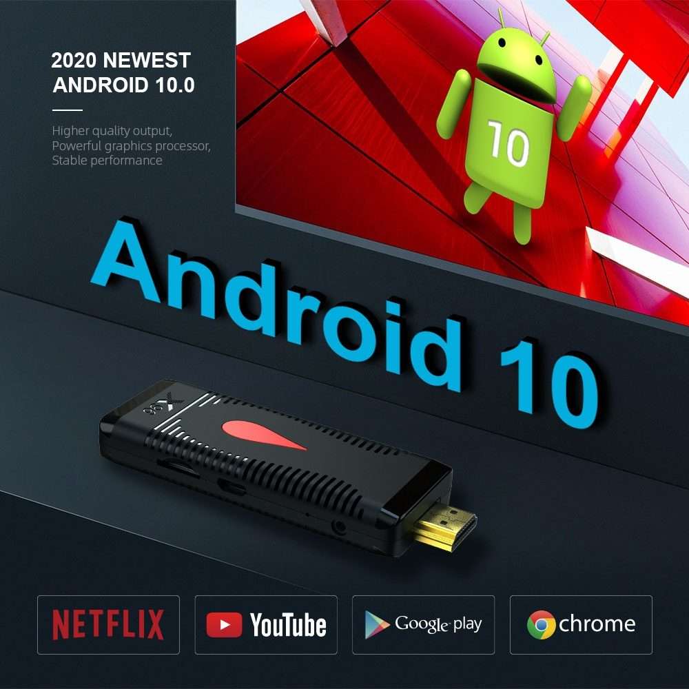 X96 S400 Android 10.0 Mini TV Stick, Allwinner H313 Quad Core ARM Cortex A53, 1GB + 8GB, Support W