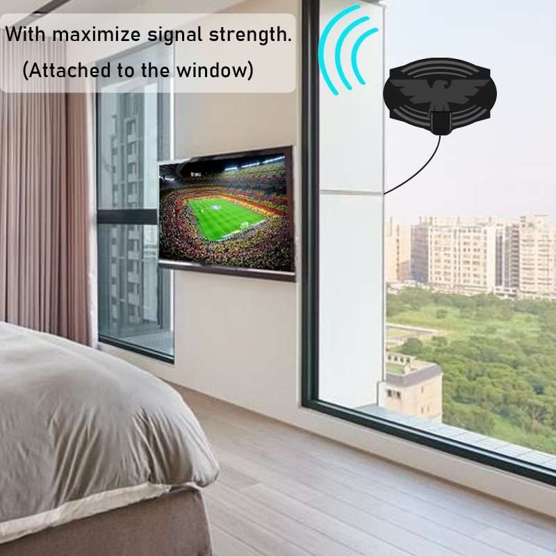 MYC-HDTV049 25dB 4K HDTV Antenna, Reception Range: 150 Miles