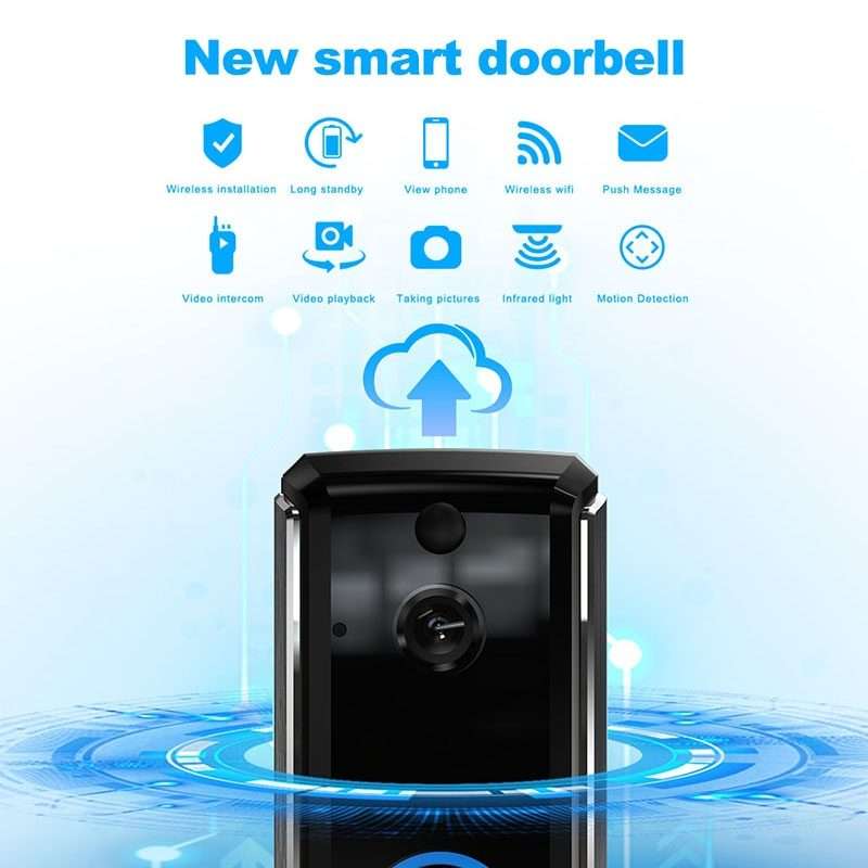 M101 WiFi Intelligent Video Doorbell, Support Infrared Night Vision / Motion Detection ... (Black)