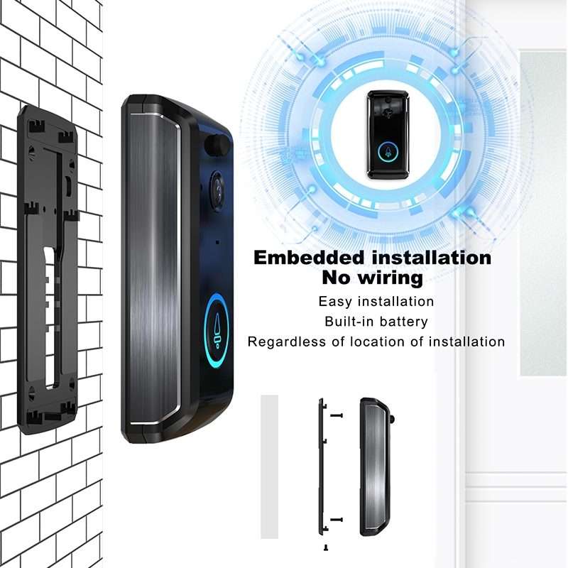 M101 WiFi Intelligent Video Doorbell, Support Infrared Night Vision / Motion Detection ... (Black)