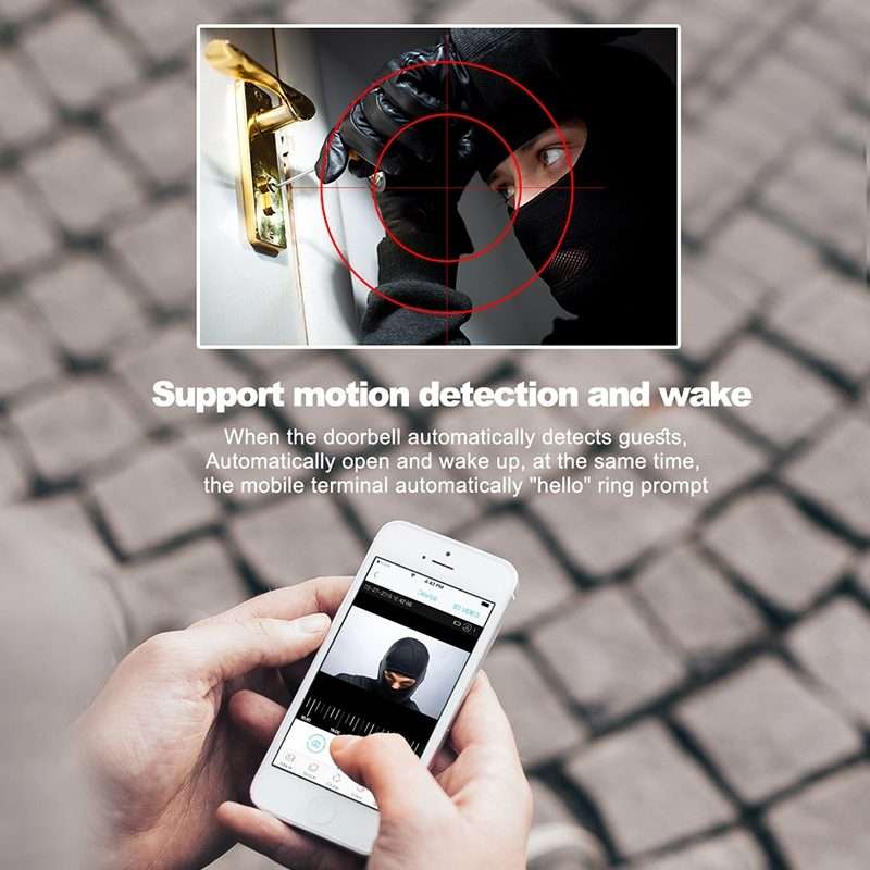 M101 WiFi Intelligent Video Doorbell, Support Infrared Night Vision / Motion Detection ... (Black)