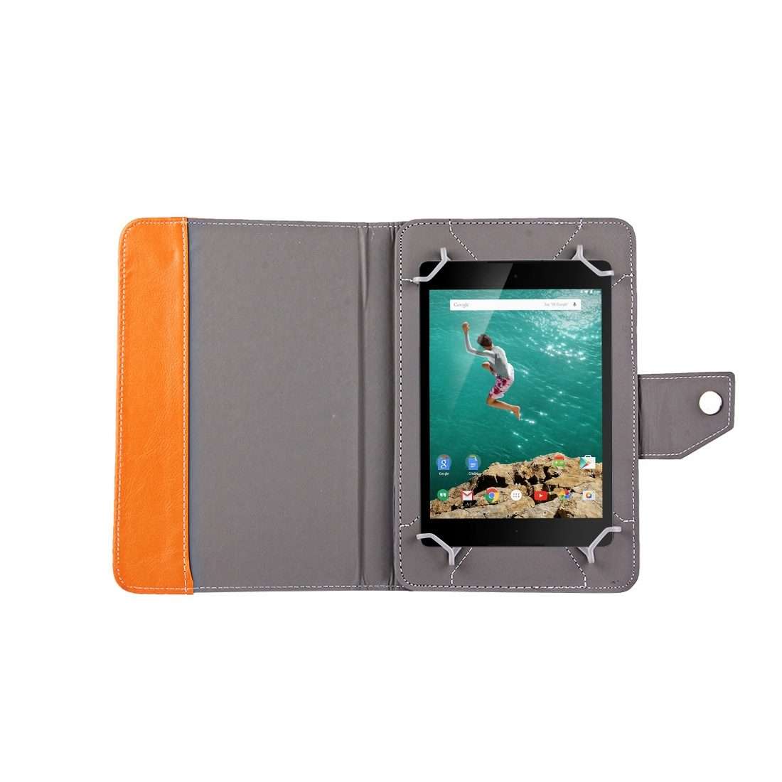 9 inch Tablets Leather Case Crazy Horse Texture Protective Case Shell with Holder for ... (Orange)