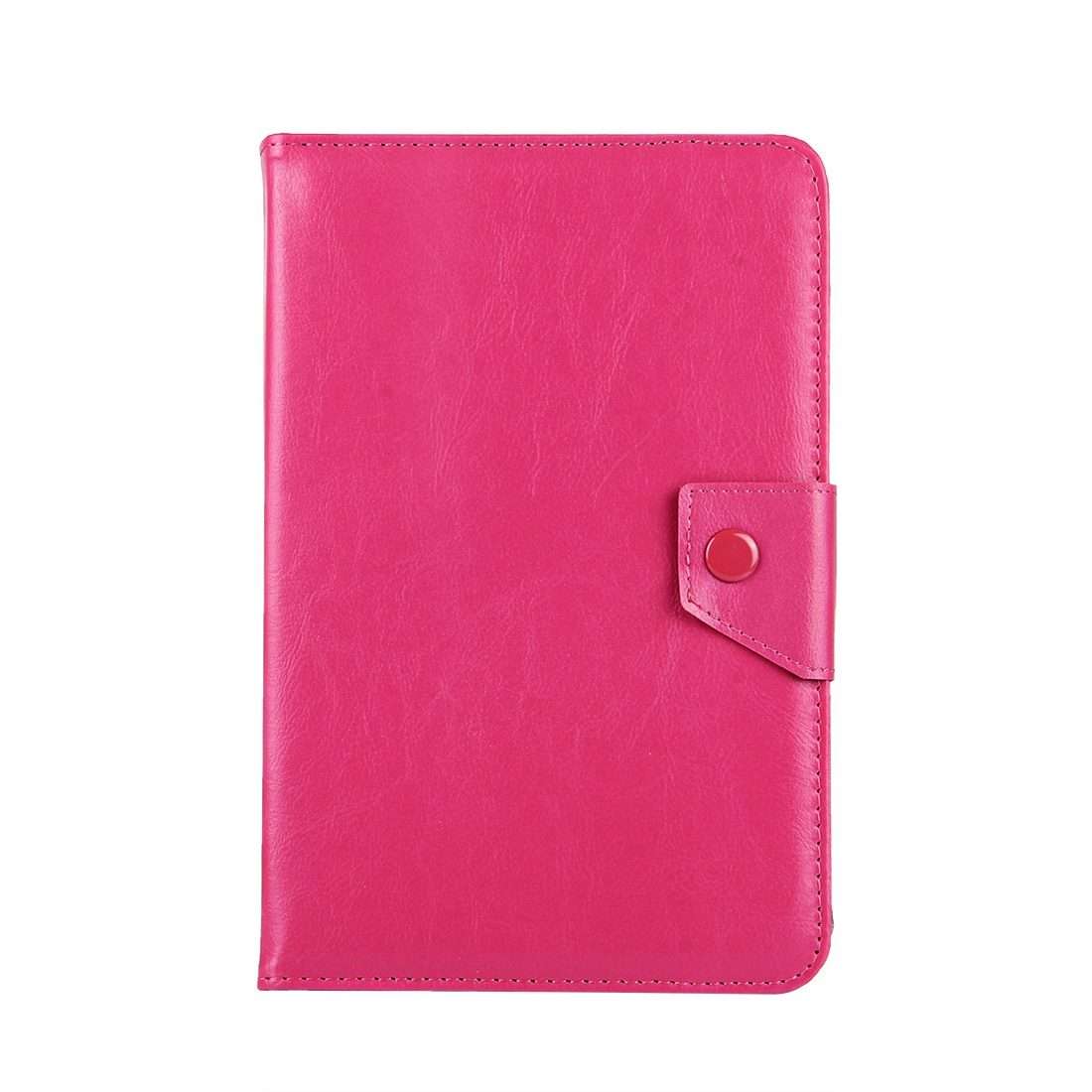 9 inch Tablets Leather Case Crazy Horse Texture Protective Case Shell with Holder fo ... (Magenta)