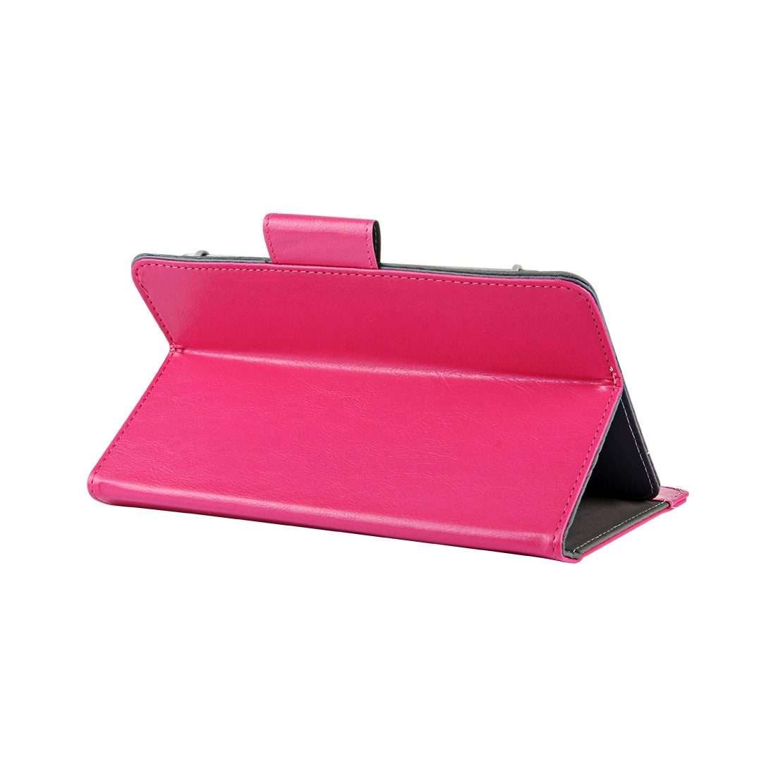 9 inch Tablets Leather Case Crazy Horse Texture Protective Case Shell with Holder fo ... (Magenta)