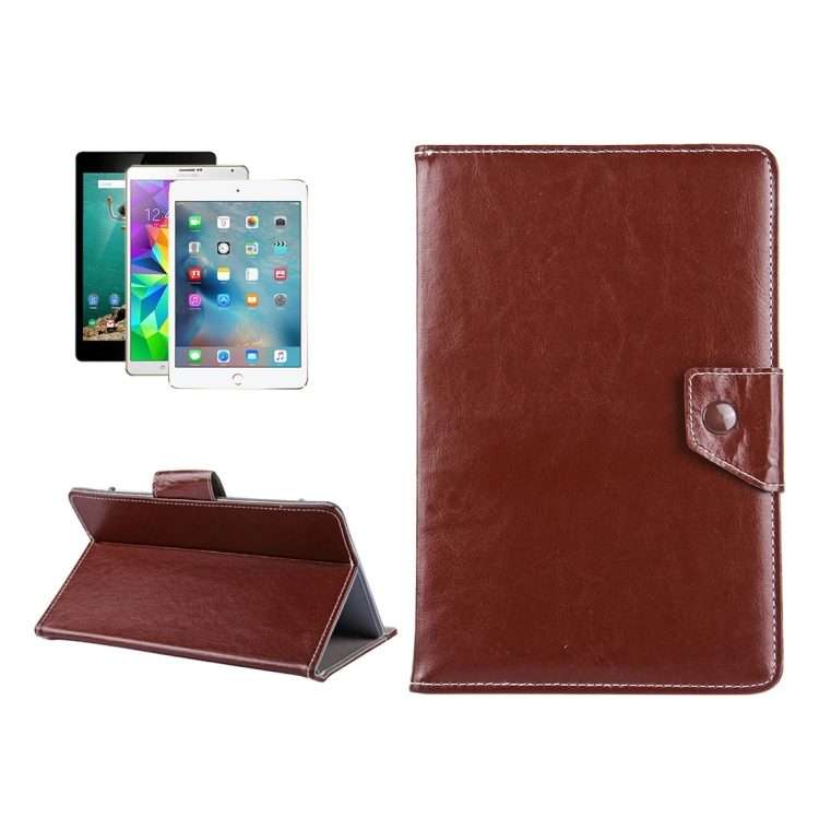 9 inch Tablets Leather Case Crazy Horse Texture Protective Case Shell with Holder for ... (Brown)