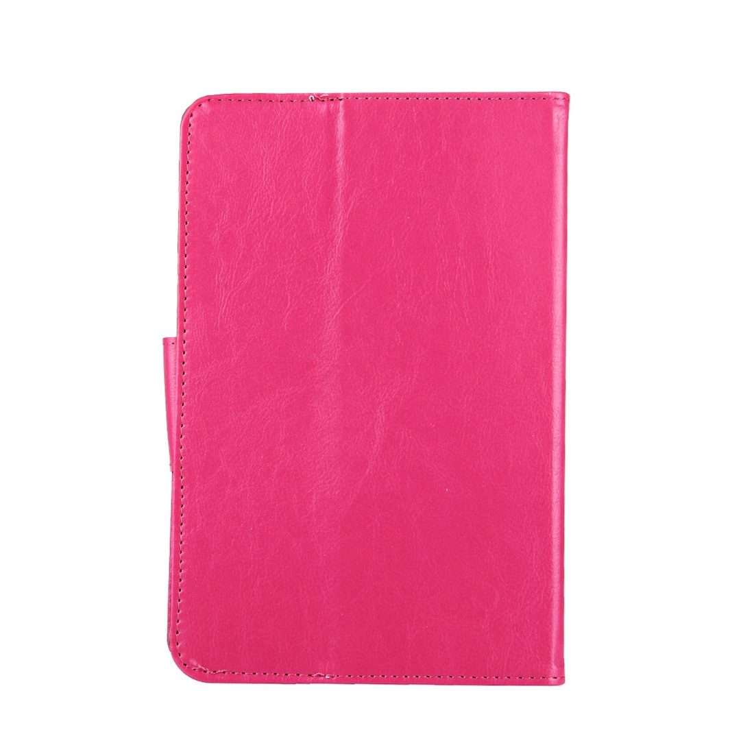 10 inch Tablets Leather Case Crazy Horse Texture Protective Case Shell with Holder f ... (Magenta)