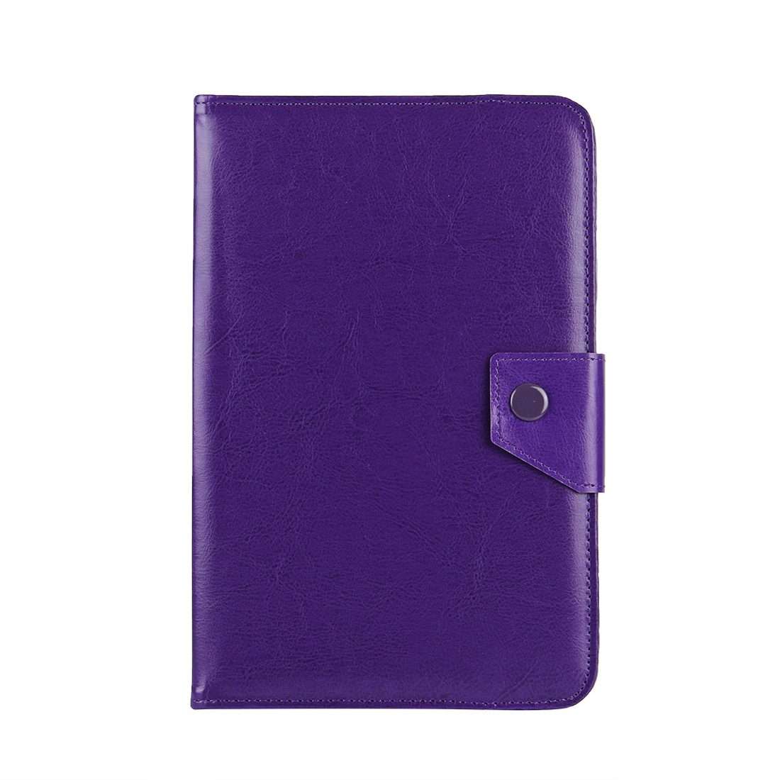 10 inch Tablets Leather Case Crazy Horse Texture Protective Case Shell with Holder fo ... (Purple)