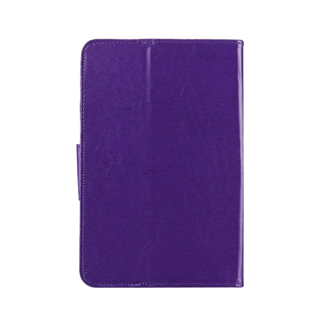 10 inch Tablets Leather Case Crazy Horse Texture Protective Case Shell with Holder fo ... (Purple)