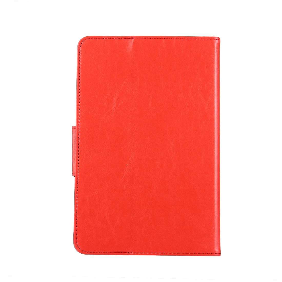 10 inch Tablets Leather Case Crazy Horse Texture Protective Case Shell with Holder for A ... (Red)