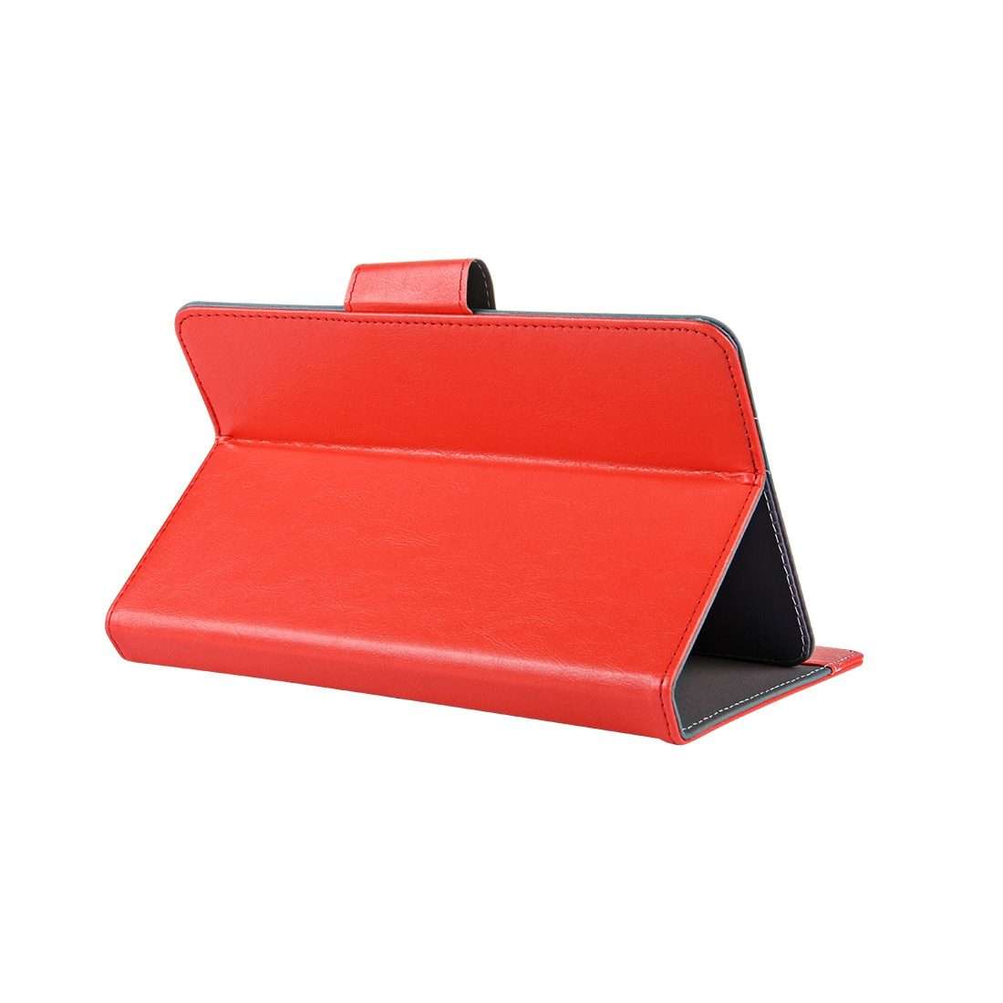 10 inch Tablets Leather Case Crazy Horse Texture Protective Case Shell with Holder for A ... (Red)
