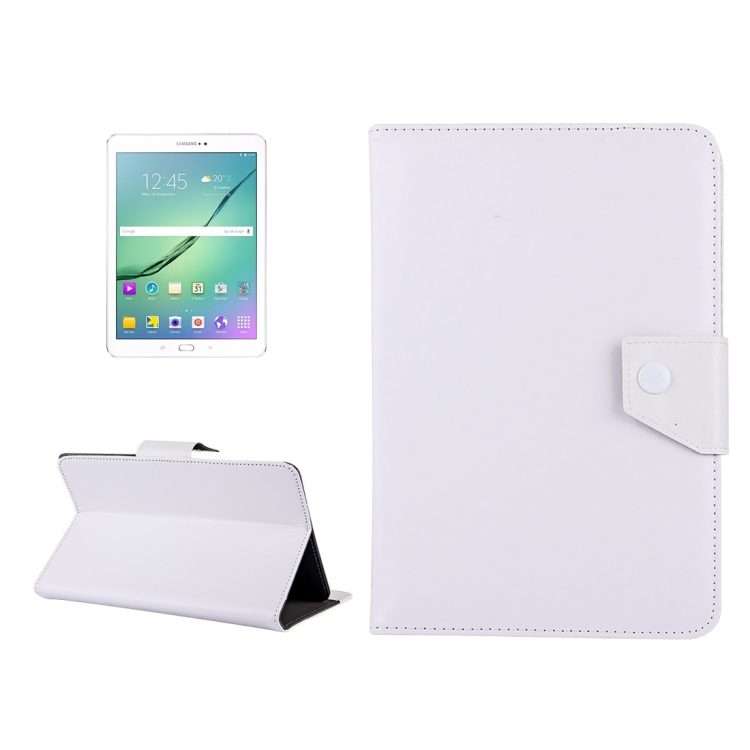 10 inch Tablets Leather Case Crazy Horse Texture Protective Case Shell with Holder for ... (White)