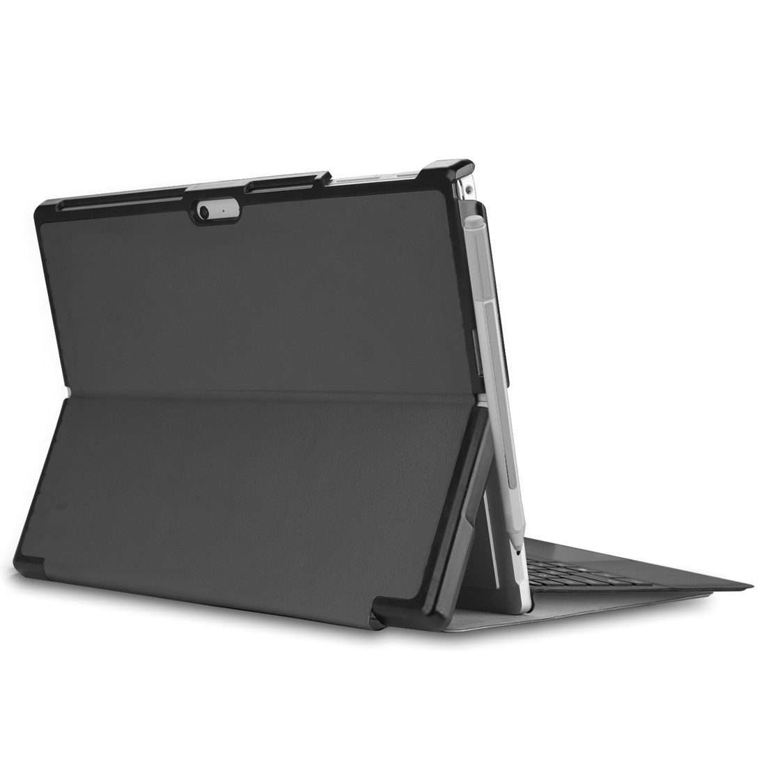 Custer Texture Horizontal Flip PU Leather Case for Microsoft Surface Pro 4 / 5 / 6 / 7 ... (Grey)