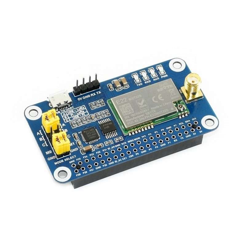 Waveshare SX1262 LoRa HAT 915MHz Frequency Band for Raspberry Pi, Applicable for America / Oceania