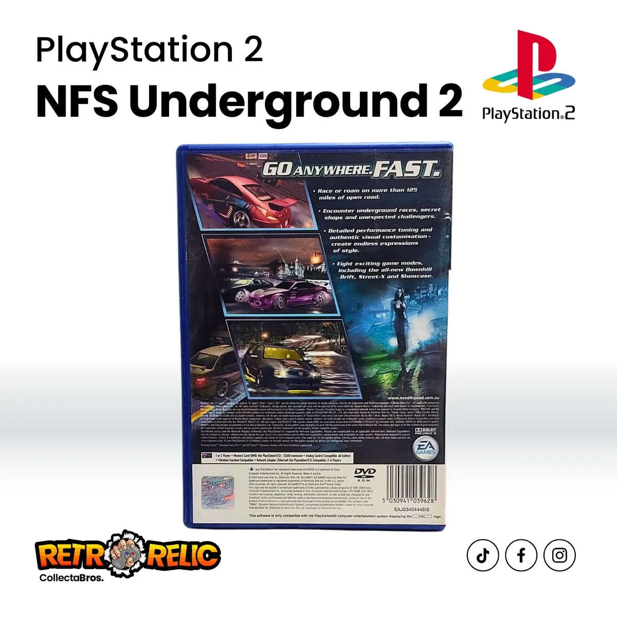 Need for Speed Underground 2 (PS2) videogame - Pre-Owned