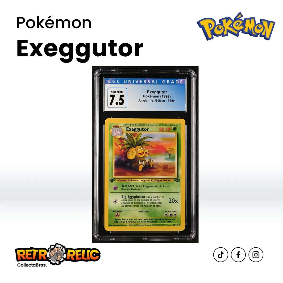 1999 1st Edition Exeggutor Pokémon Graded Card!