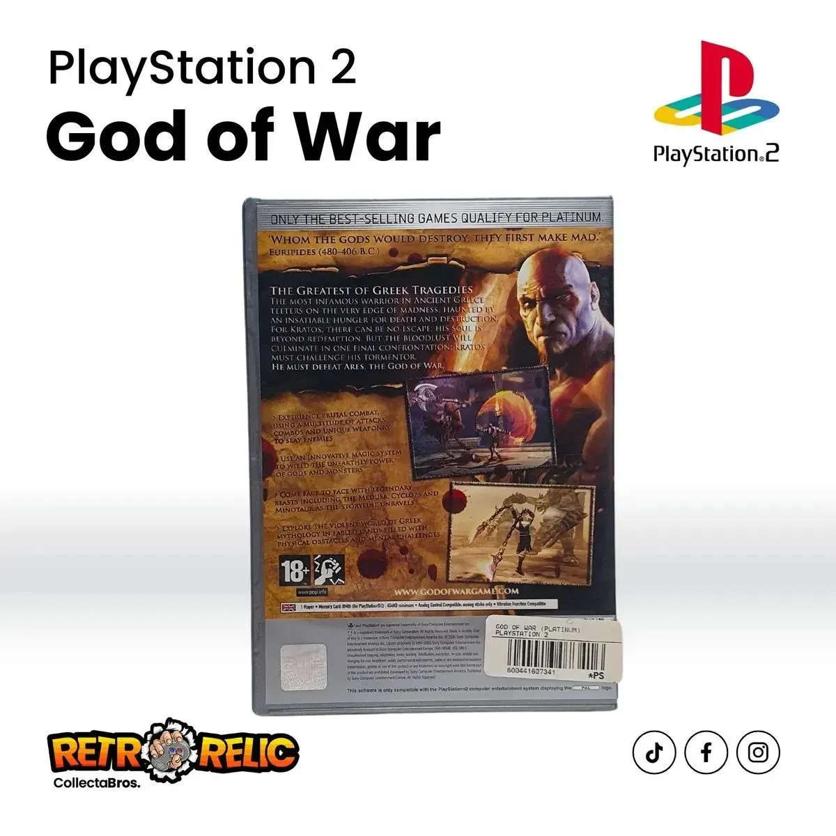 God of War Platinum (PS2) videogame - Pre-Owned