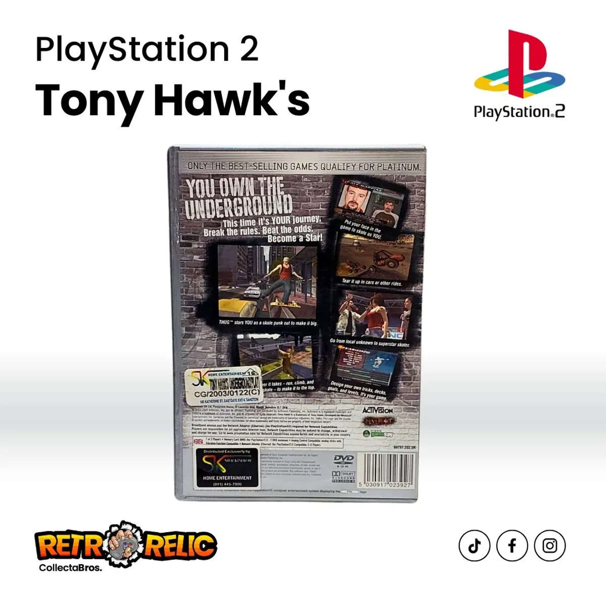 Tony Hawks Underground Platinum PS2 Videogame- Pre-Owned