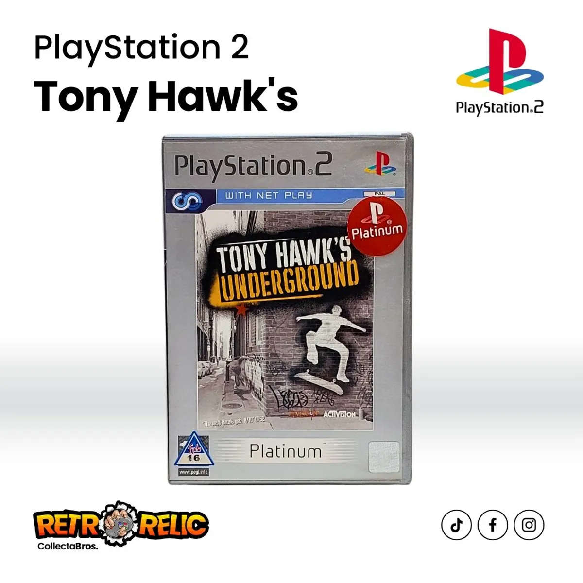 Tony Hawks Underground Platinum PS2 Videogame- Pre-Owned