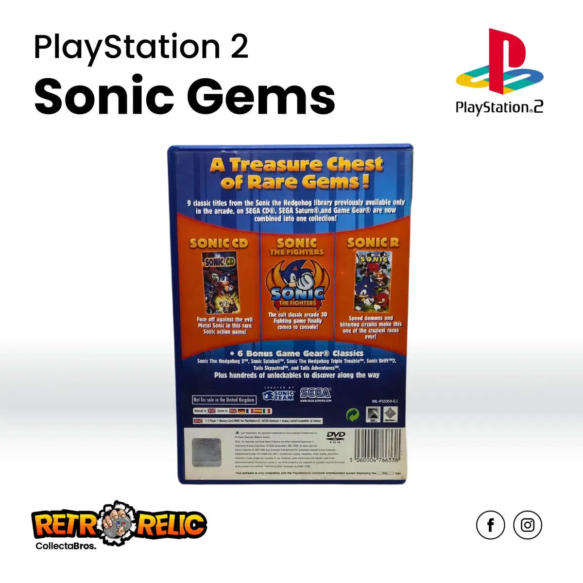 Sonic Gems Collection PlayStation Two (PS2) videogame - Pre-Owned