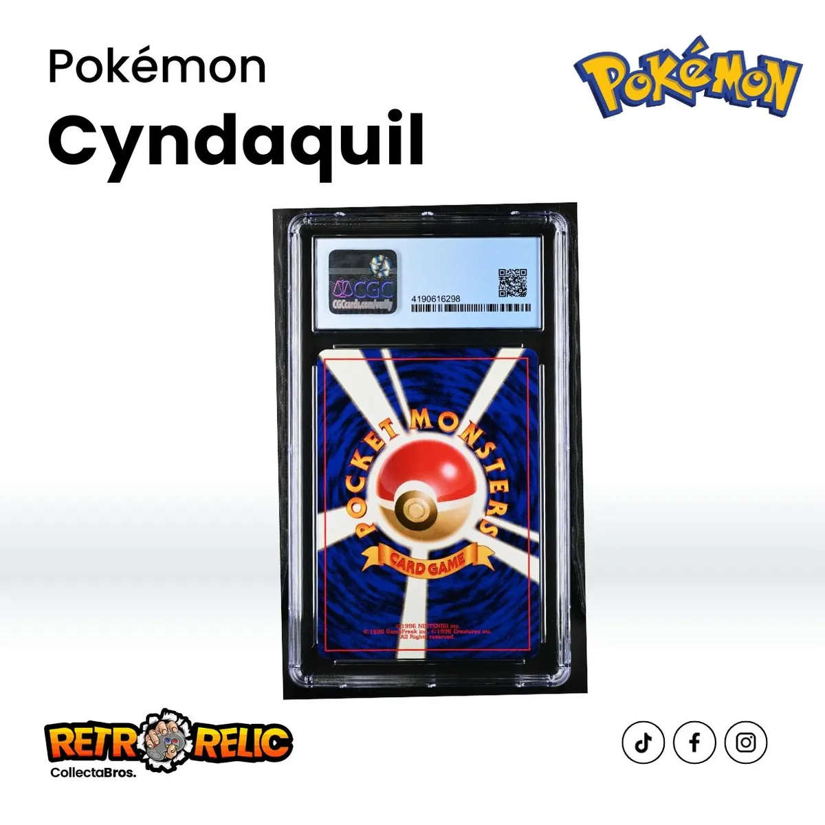 Pokemon -  Neo Premium File Cyndaquil Pokémon Graded Card !