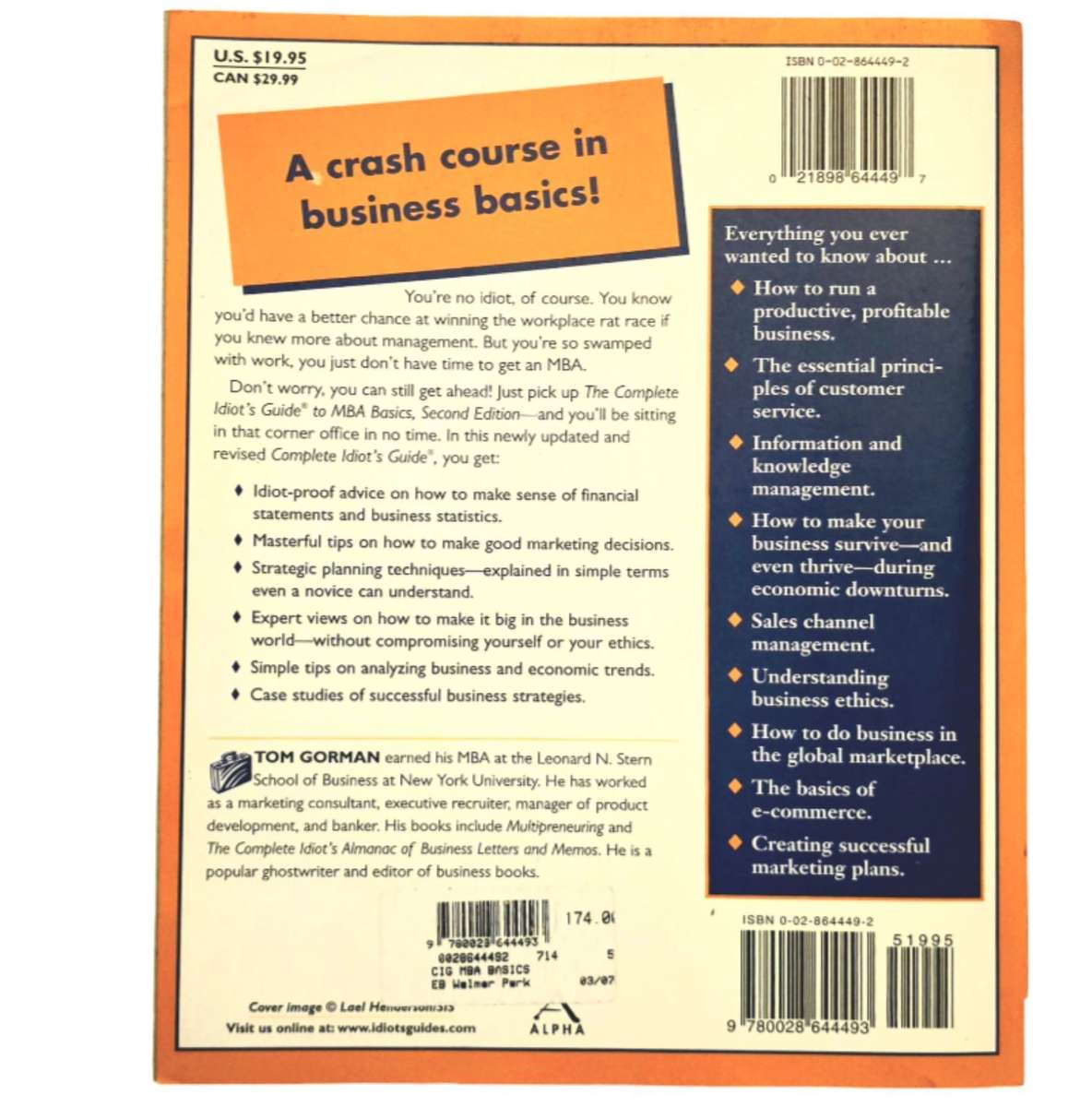 MBA Basics - Tom Gorman