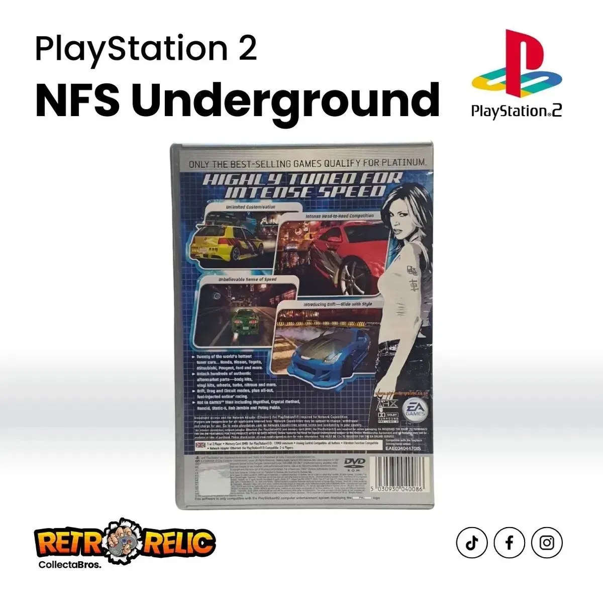 Need for Speed Underground Platinum (PS2) videogame - Pre-Owned