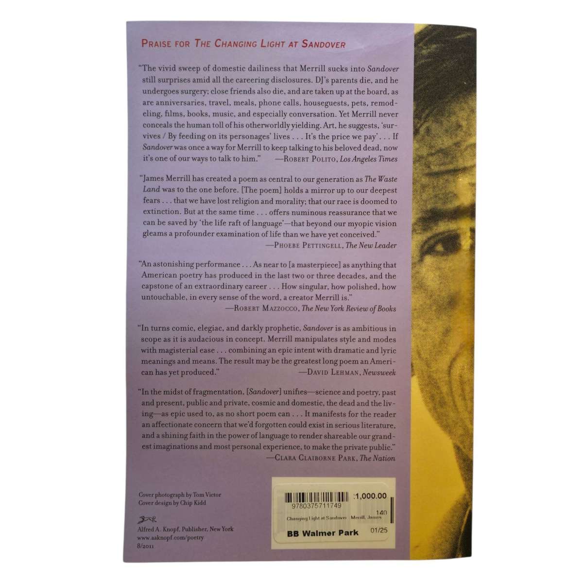 The Changing Light at Sandover - James Merrill