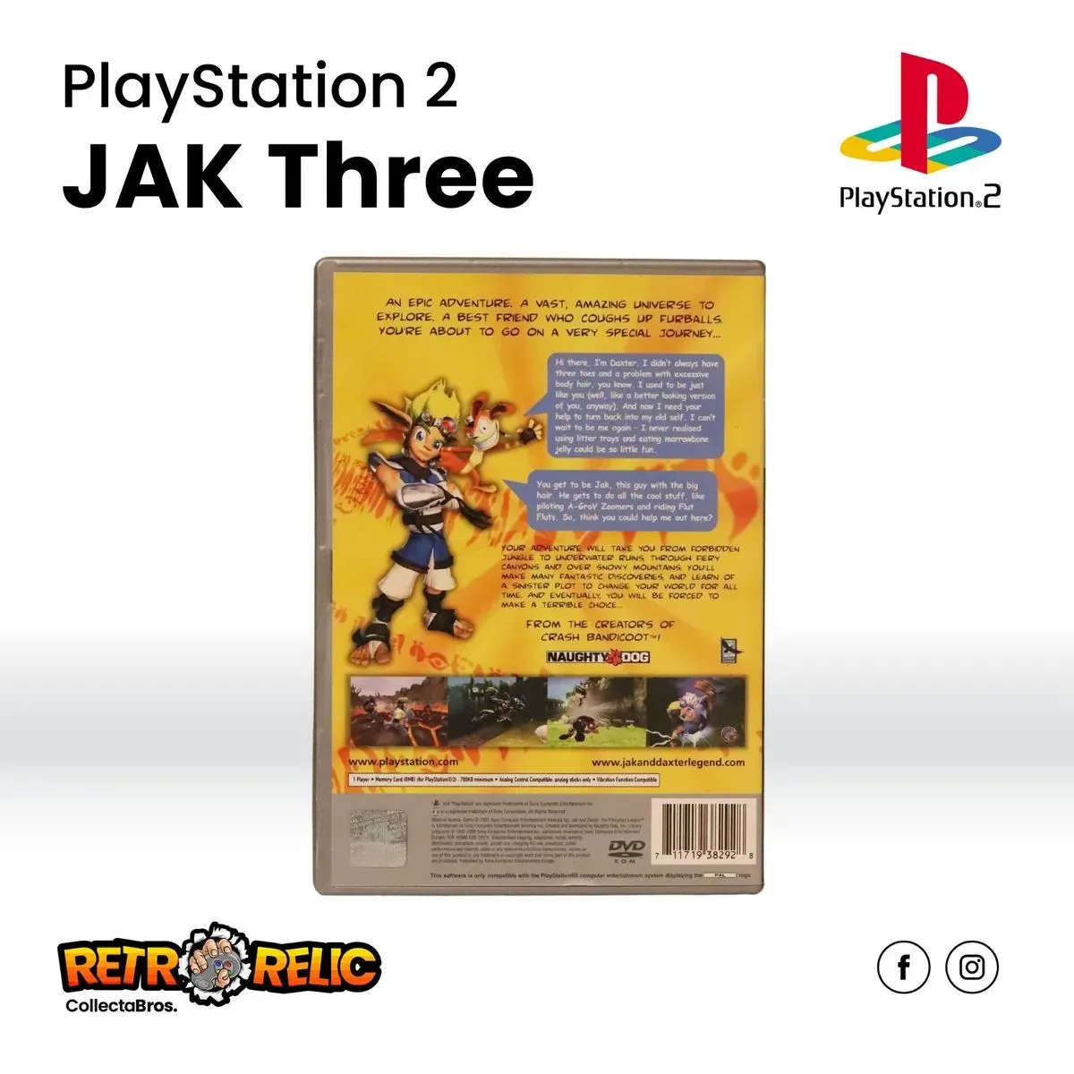 PlayStation Two (PS2) - Jak Three Platinum videogame - Pre-Owned