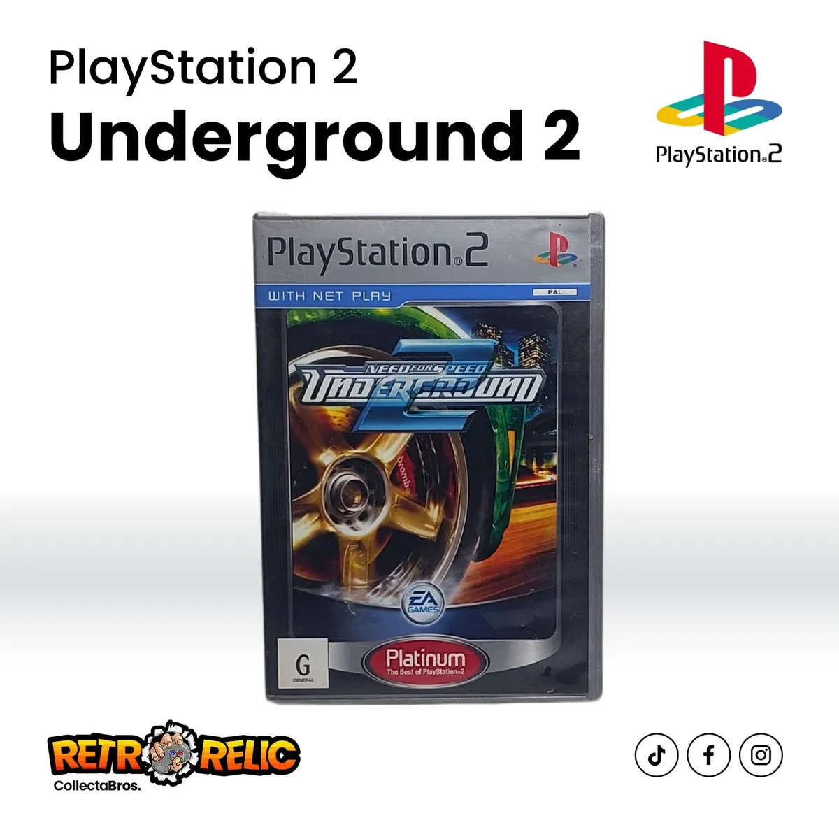 Need for Speed Underground 2 Platinum (PS2) videogame