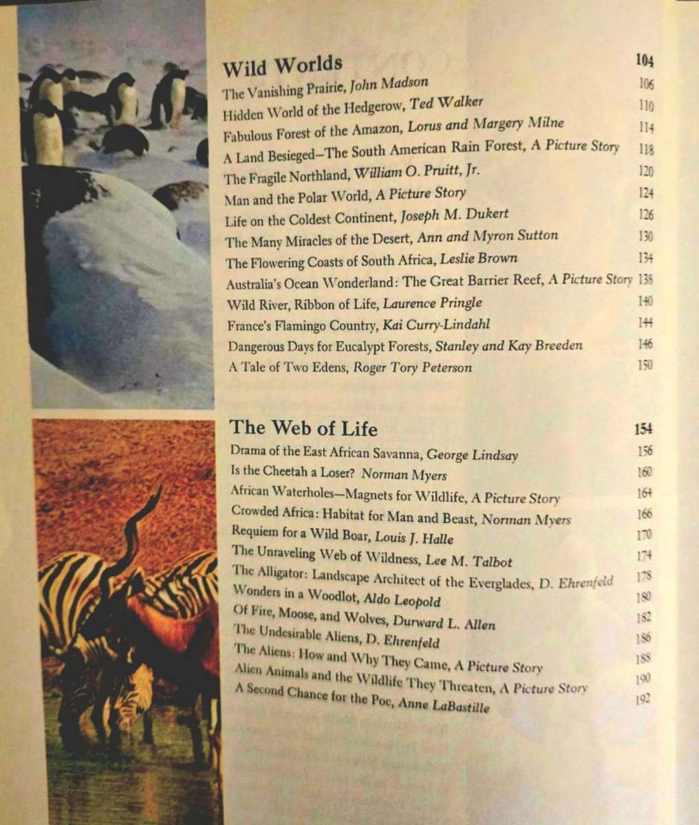 Our magnificent wildlife: how to enjoy and preserve it.