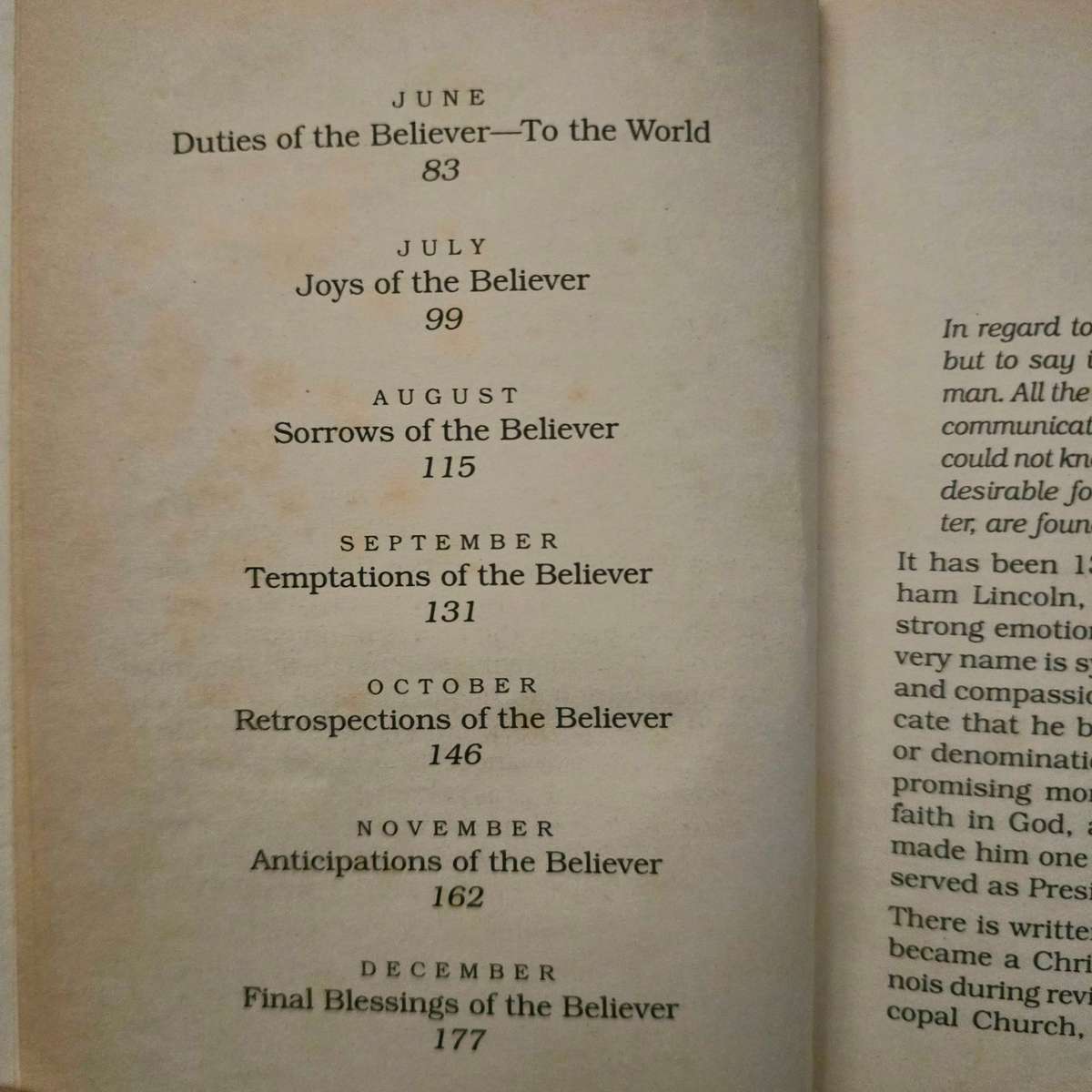 Abraham Lincoln's daily devotional