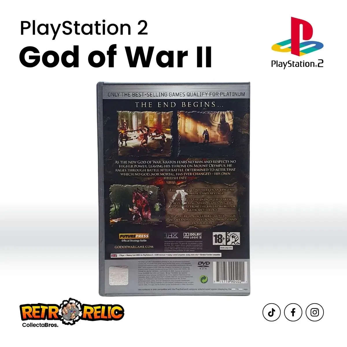 God of War II Platinum (PS2) videogame - Pre-Owned