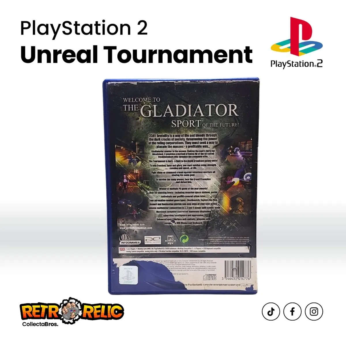 PlayStation Two  Unreal Tournament PS2 Videogame (Blue Disc) - Pre-Owned