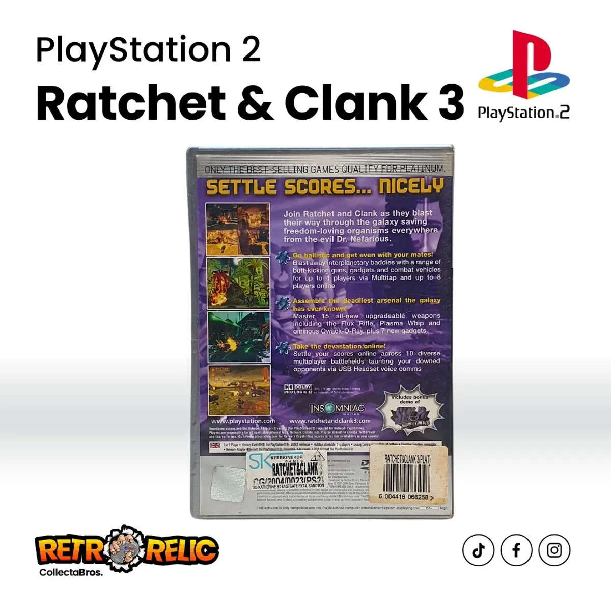 Ratchet & Clank 3 Platinum (PS2) videogame - Pre-Owned
