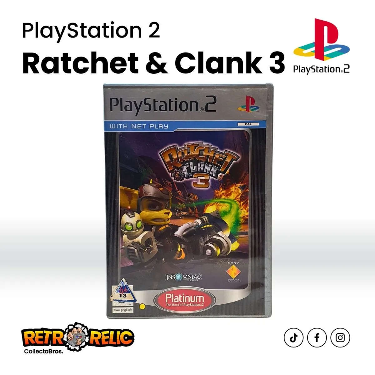 Ratchet & Clank 3 Platinum (PS2) videogame - Pre-Owned