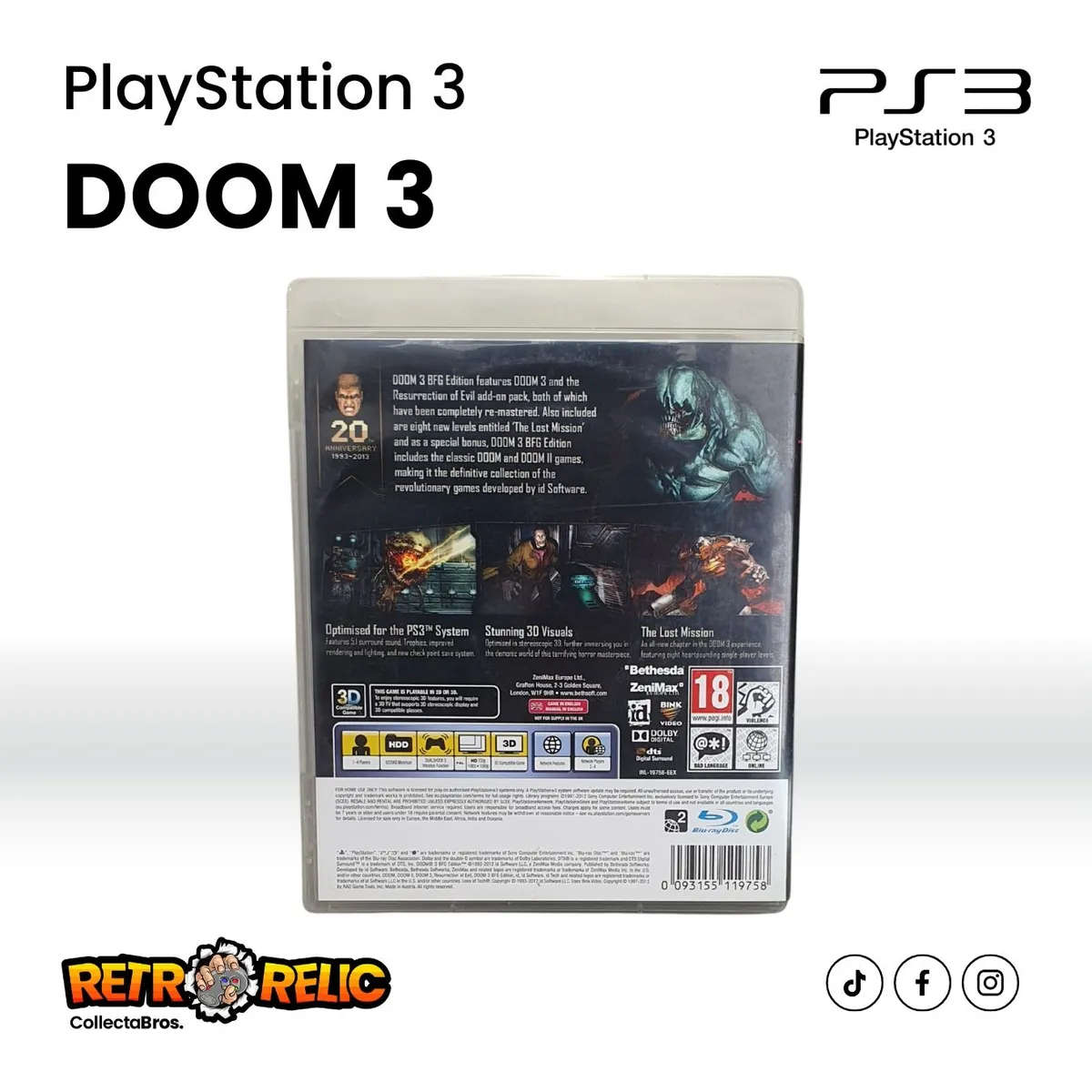 DOOM 3 BFG Edition (PS3) videogame - Pre-Owned