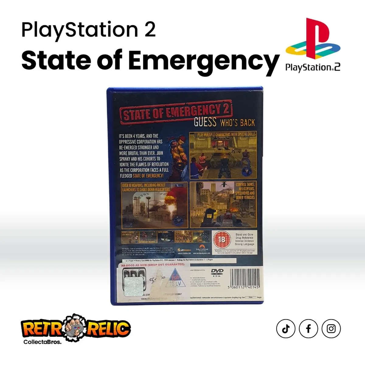 PlayStation Two  State of Emergency 2 (PS2) videogame - Pre-Owned
