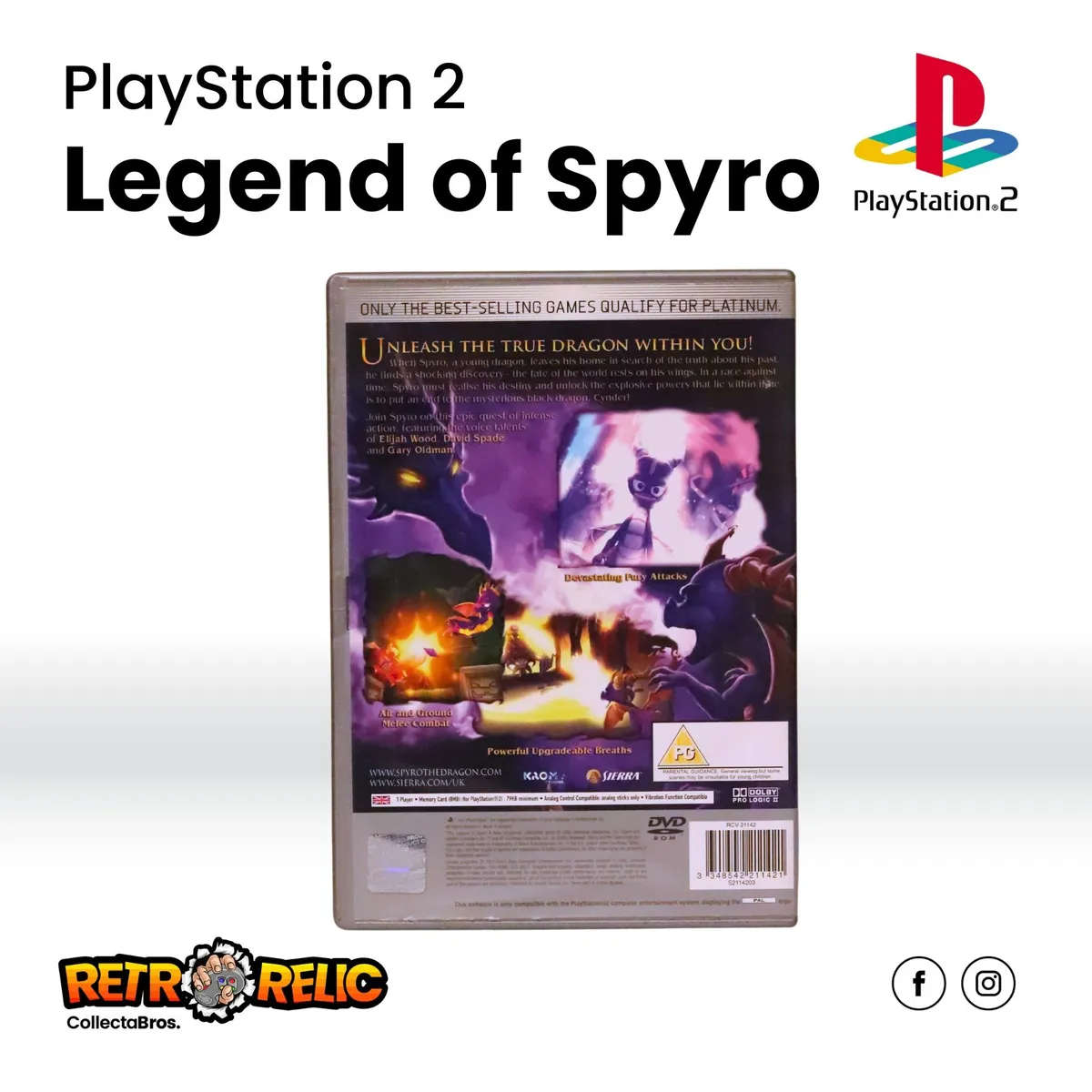 The Legend of Spyro  A New Beginning Platinum PlayStation Two (PS2) videogame - Pre-Owned