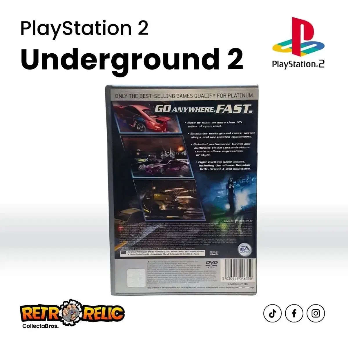 Need for Speed Underground 2 Platinum (PS2) videogame - Pre-Owned