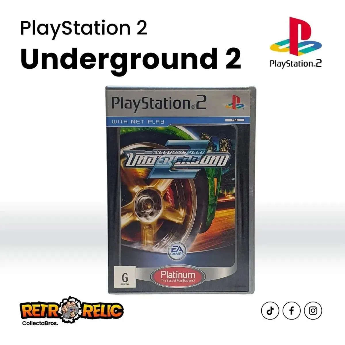 Need for Speed Underground 2 Platinum (PS2) videogame - Pre-Owned