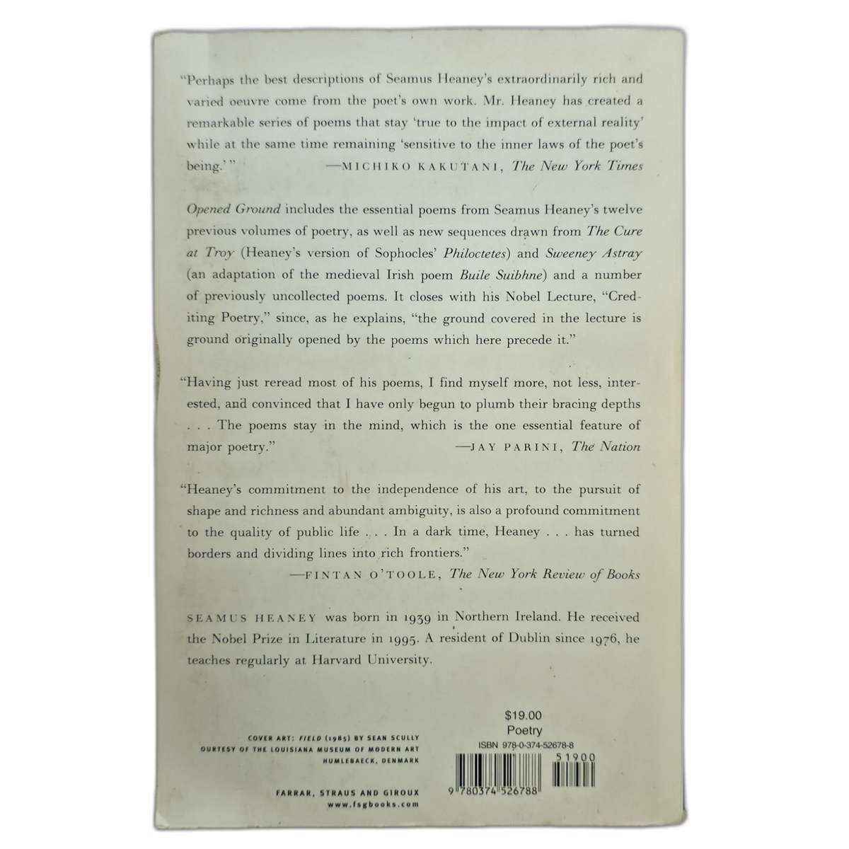 Opened Ground - Seamus Heaney